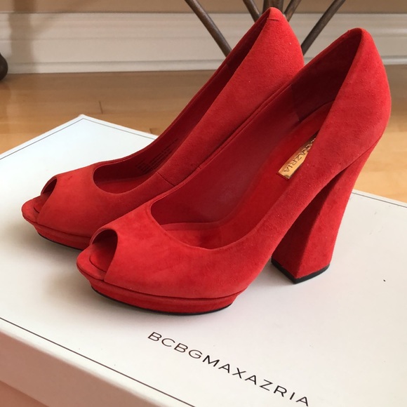 BCBGMAXAZRIA Peeptoe Leather Pumps - Picture 2 of 4